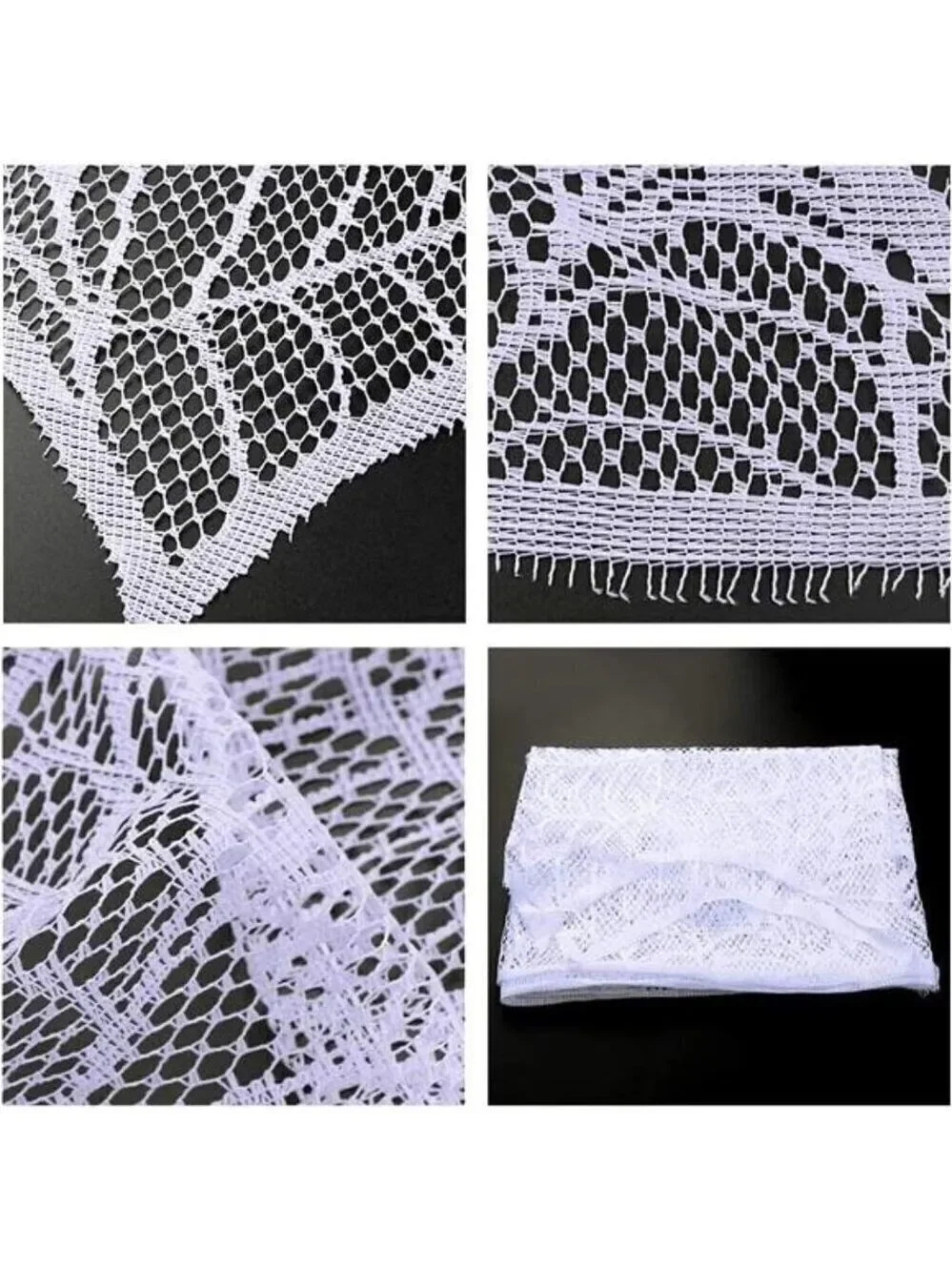 Halloween Decorations Indoor Fireplace Mantel Scarf, White Lace Spiderweb Fire